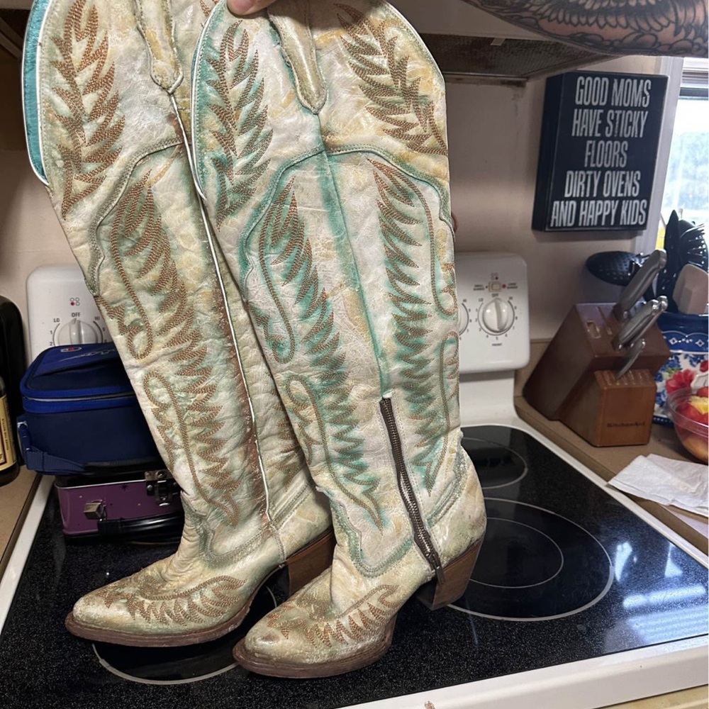 Vintage Style Embroidered Boots